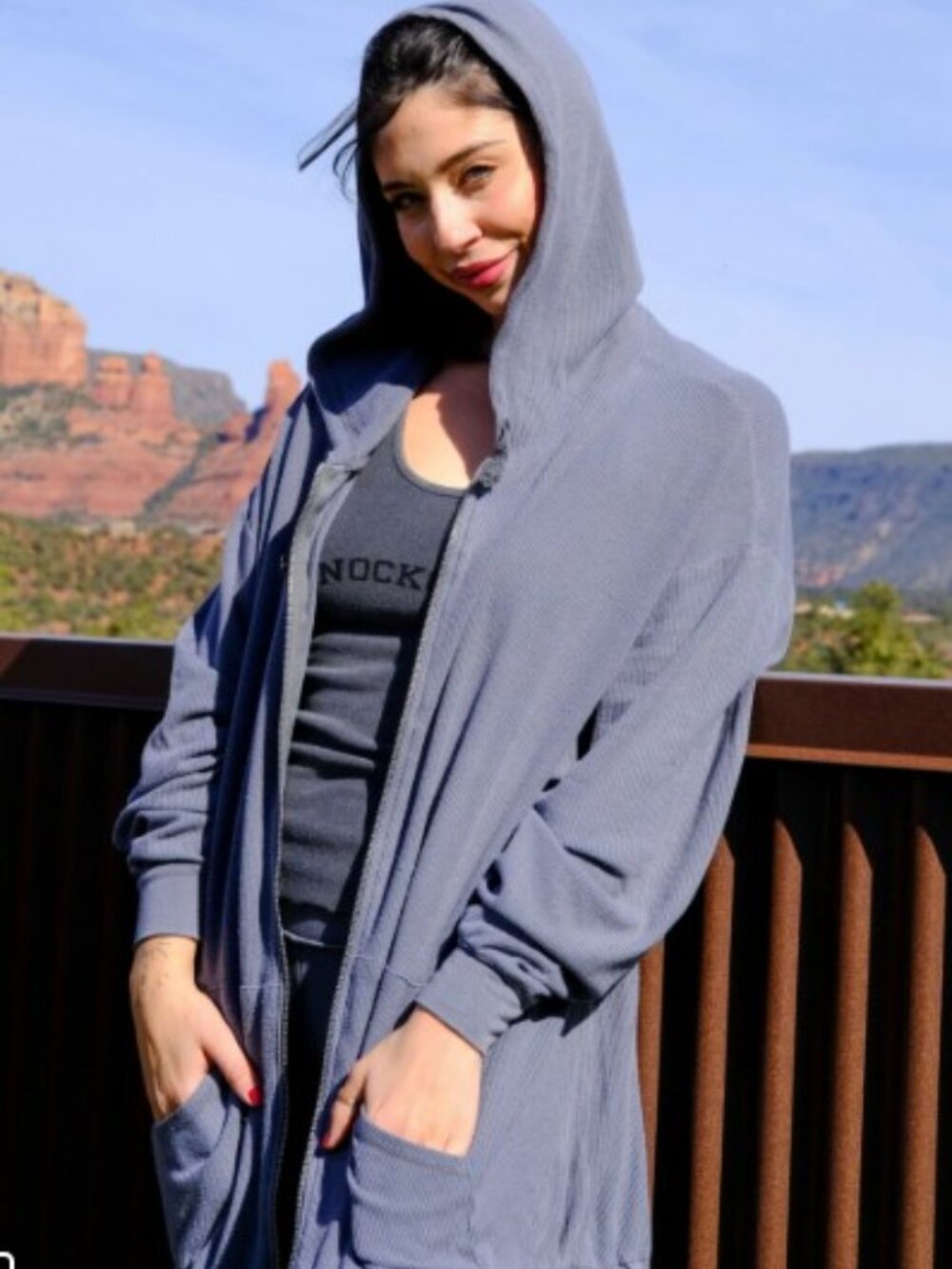 NWT Fitigues Oversized Zip Sweatshirt- Charcoal
